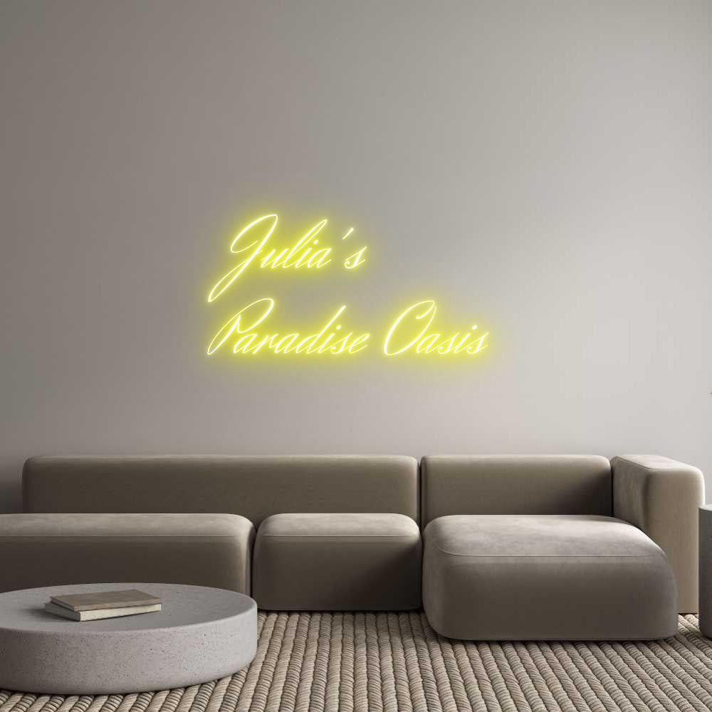 Custom Neon Text- Julia's 
Par...