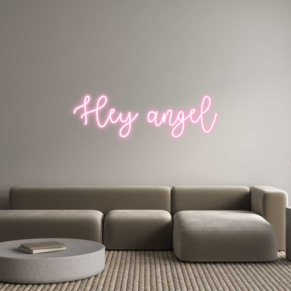 Custom Neon Text- Hey angel