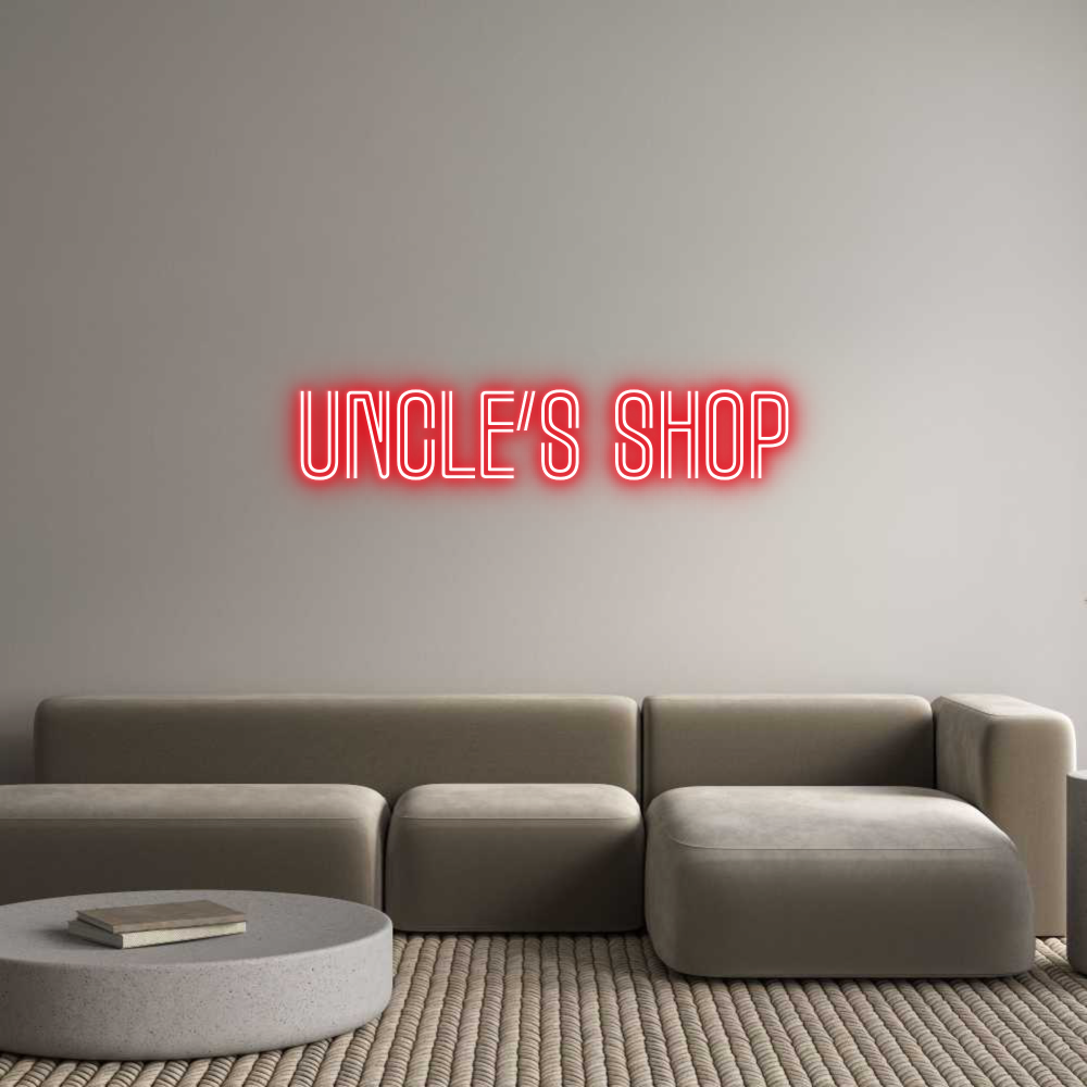 Custom Neon Text- Uncle’s Shop