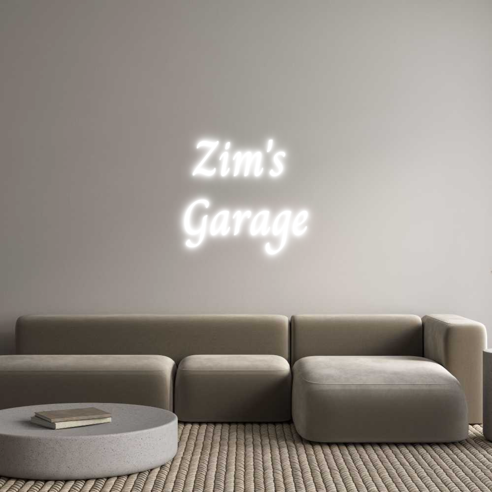 Custom Neon Text - Zim's 
Garage