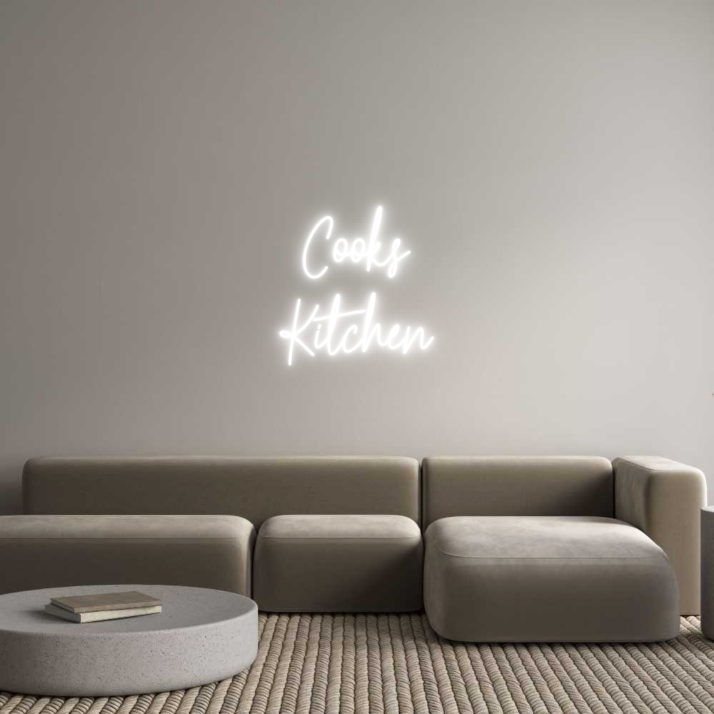 Custom Neon Text- Cooks
Kitchen