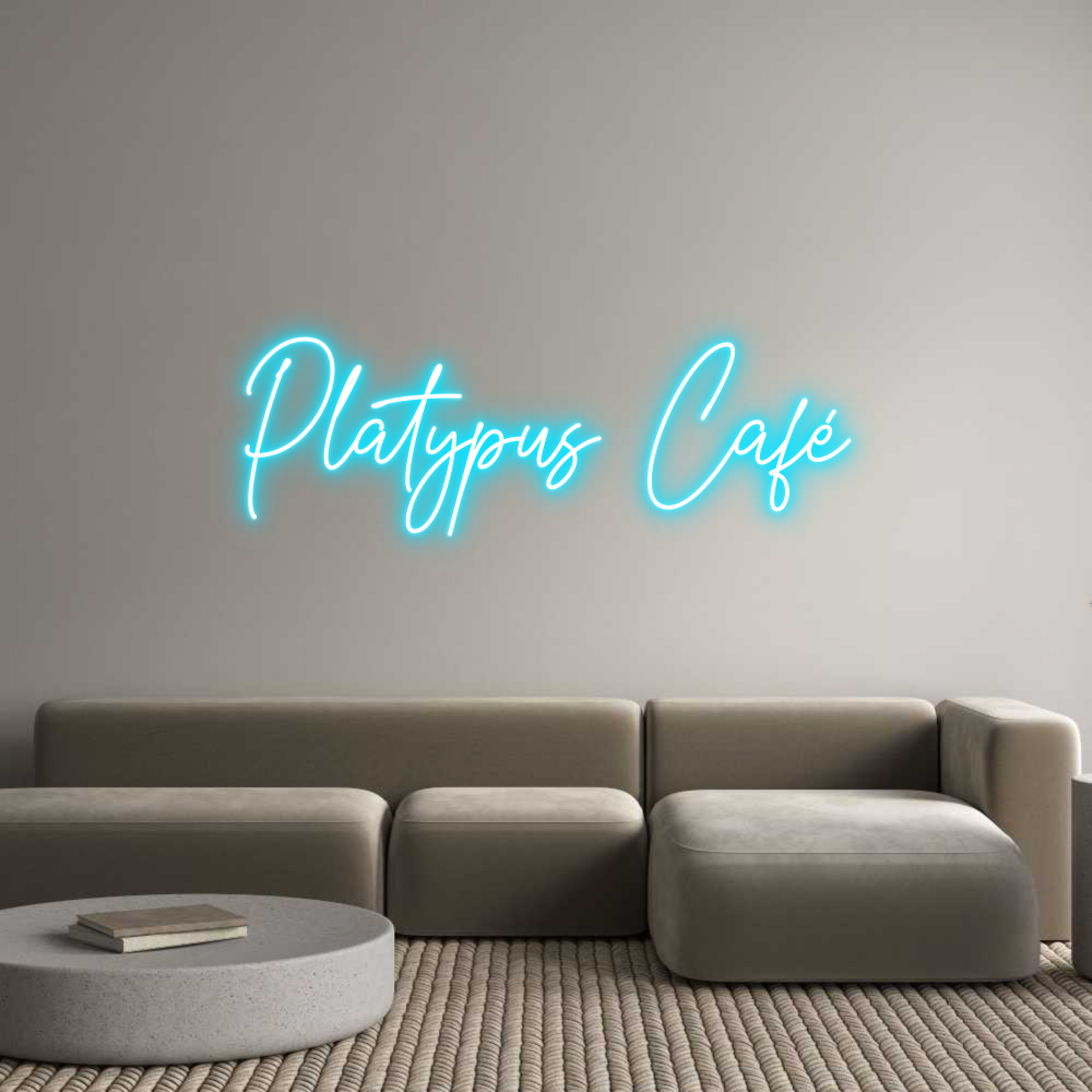 Custom Neon Text- Platypus Café