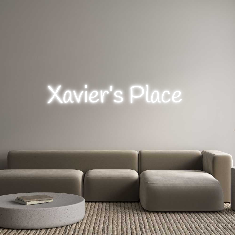 Custom Neon Text - Xavier’s Place