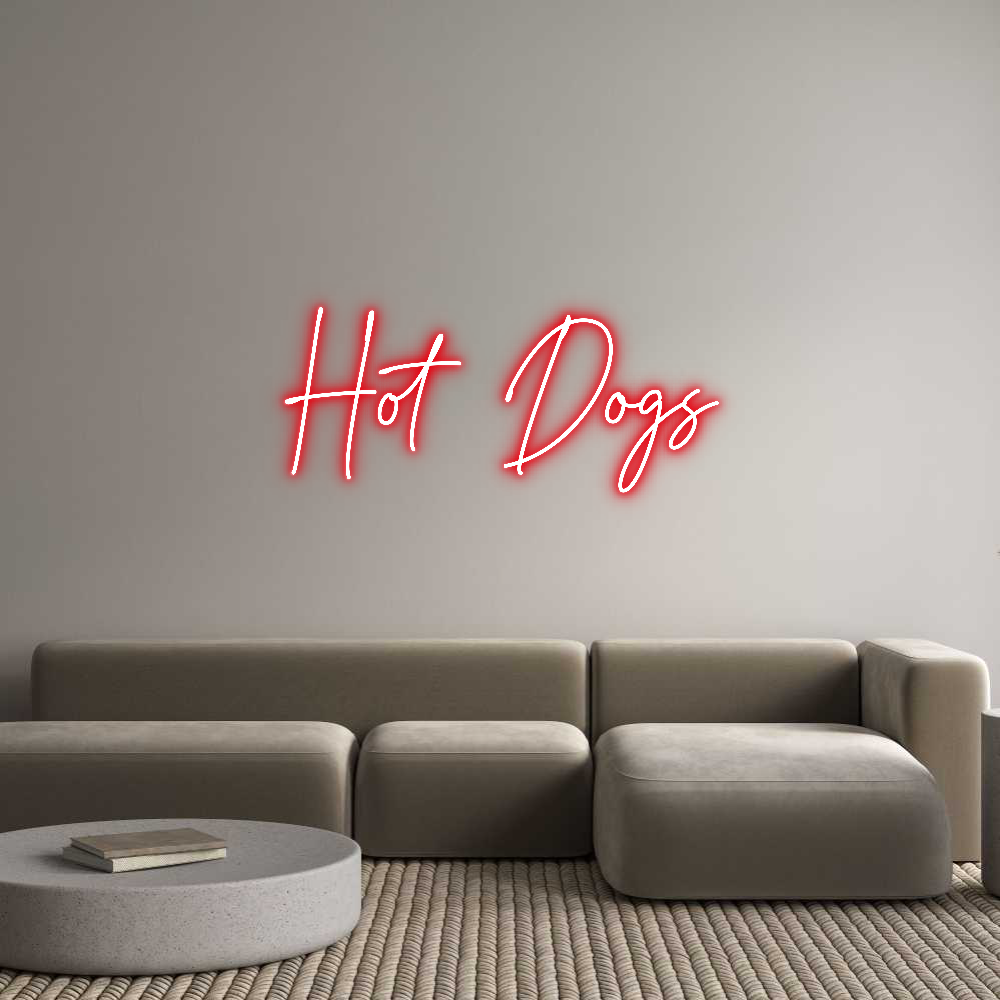 Custom Neon Text- Hot Dogs