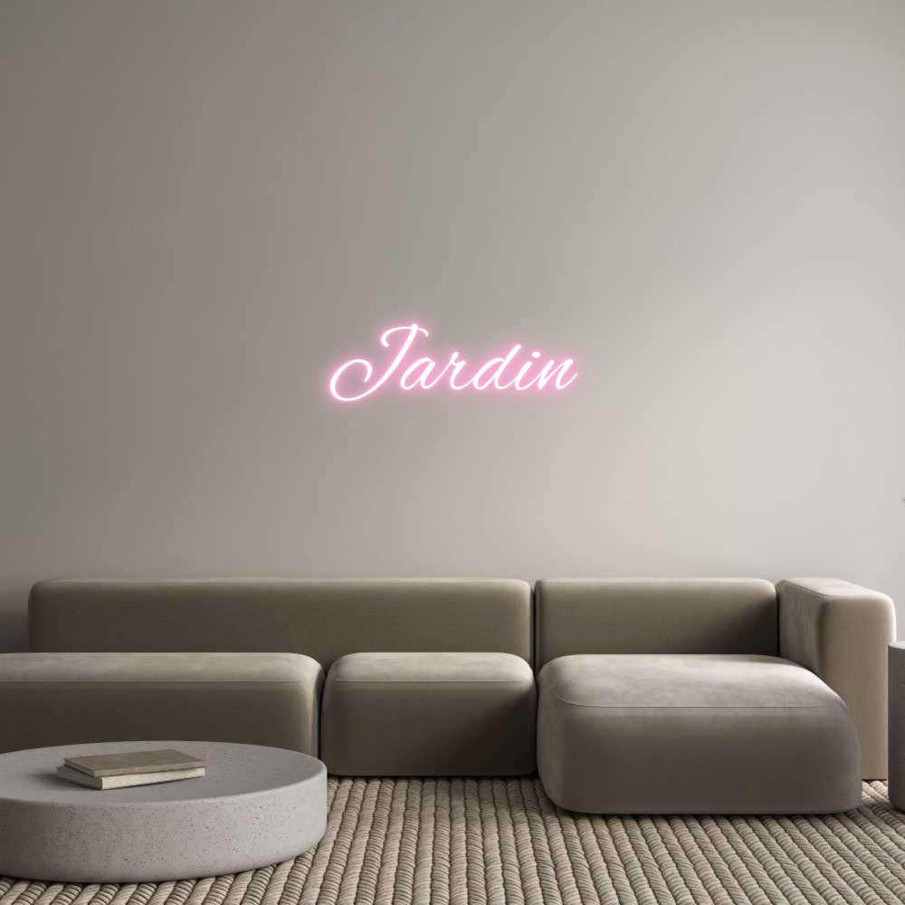 Custom Neon Text- Jardin