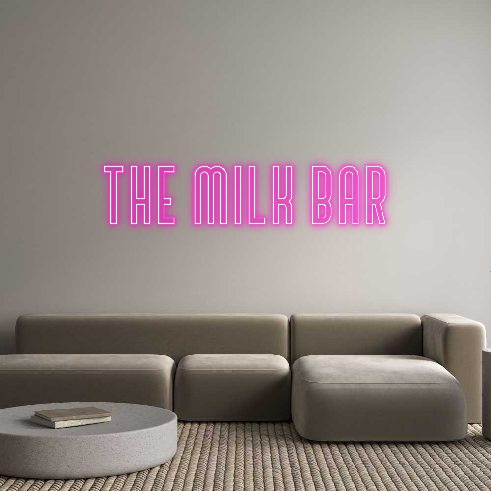 Custom Neon Text- THE MILK BAR