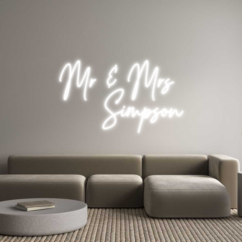 Custom Neon Text- Mr & Mrs 
Si...