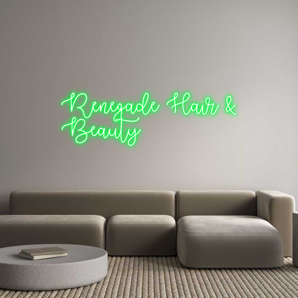 Custom Neon Text- Renegade Hair...