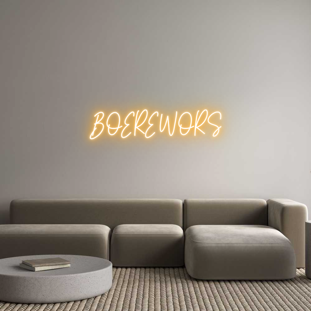 Custom Neon Text- BOEREWORS