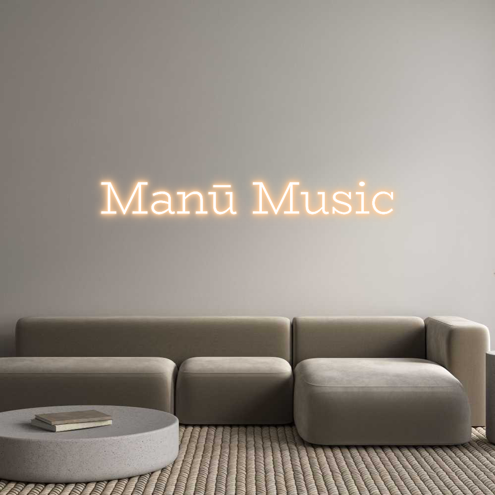 Custom Neon Text - Manū Music