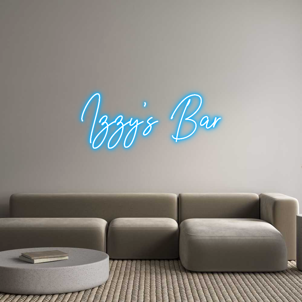 Custom Neon Text- Izzy's Bar