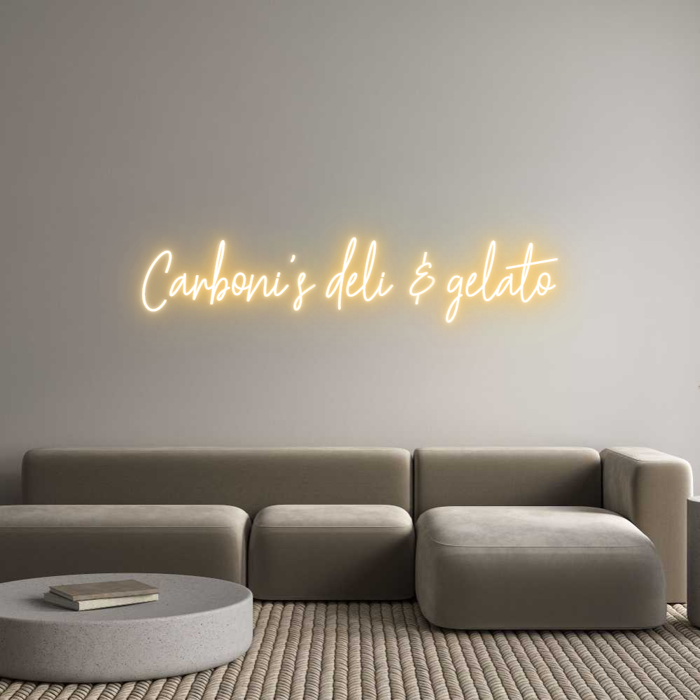 Custom Neon Text - Carboni's del...