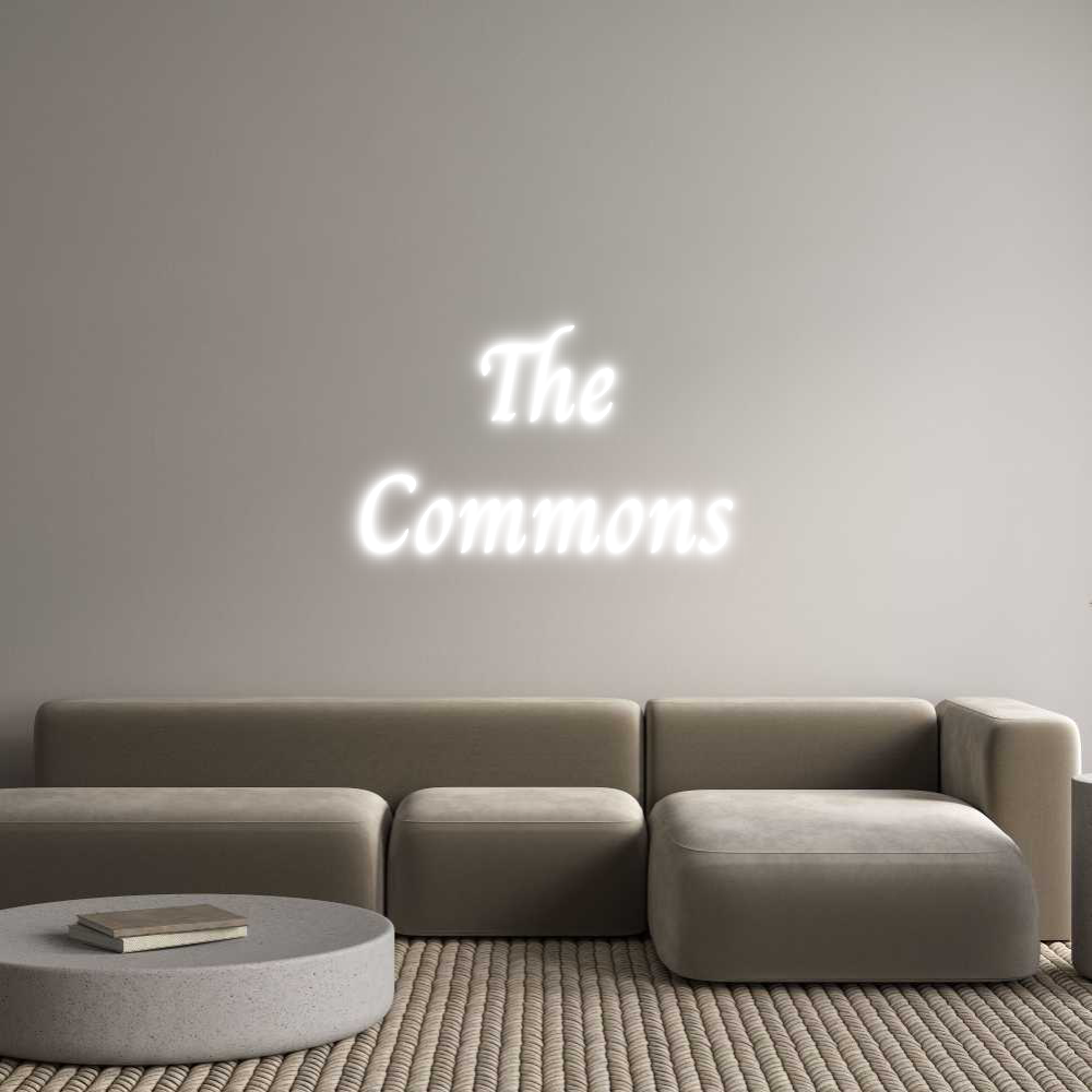 Custom Neon Text - The
Commons