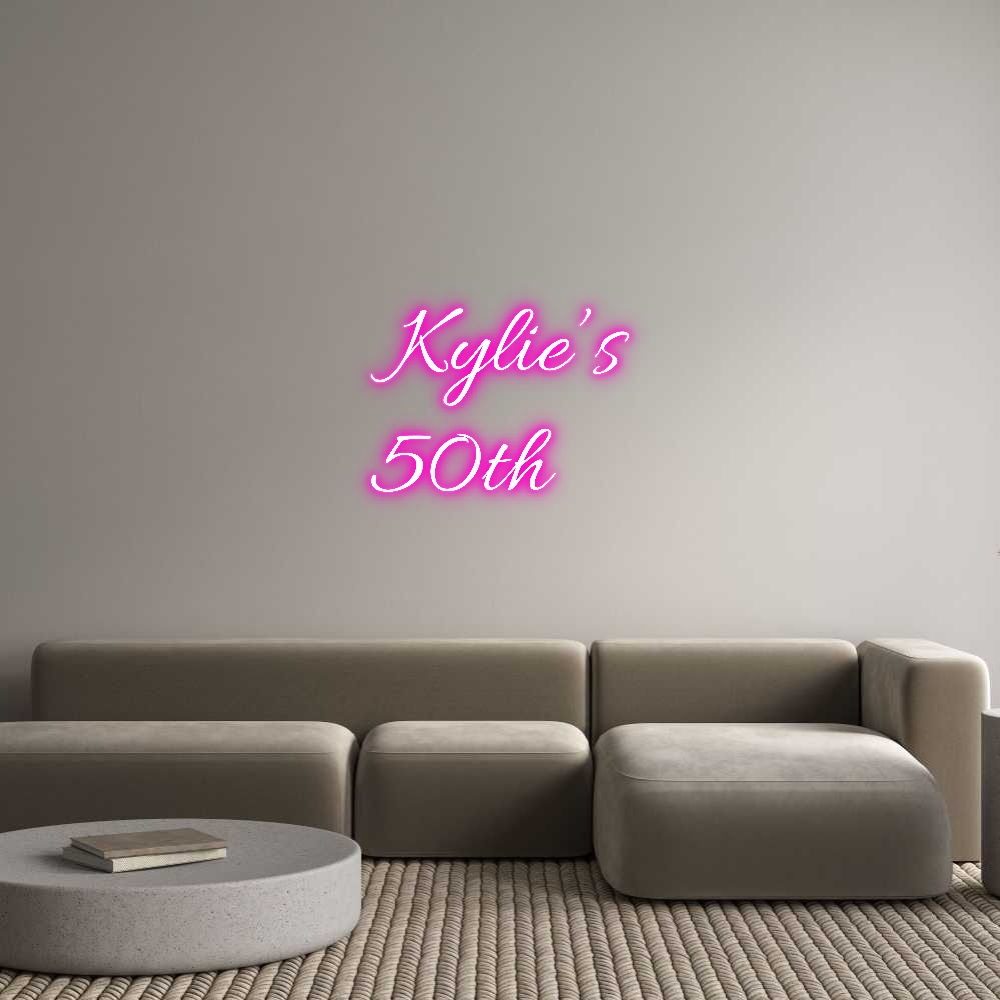 Custom Neon Text- Kylie’s
50th