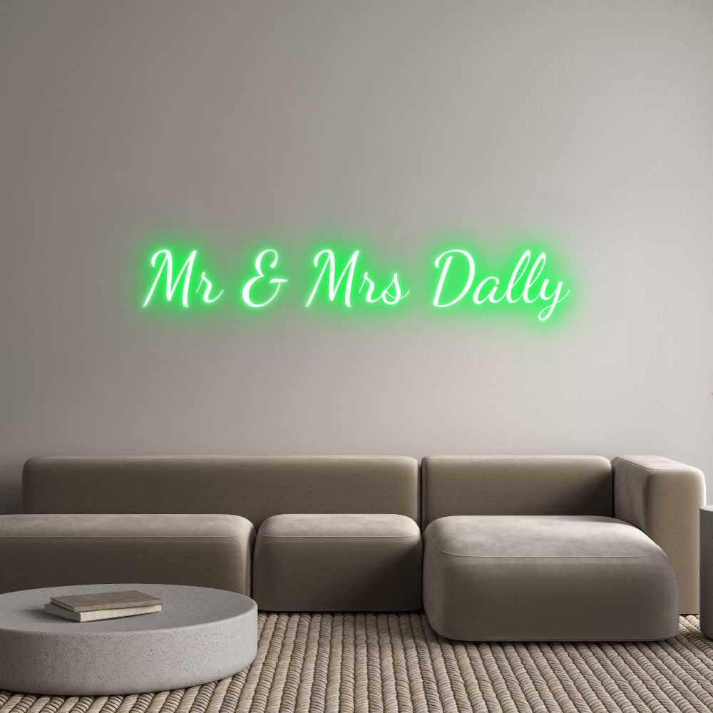 Custom Neon Text- Mr & Mrs Dally