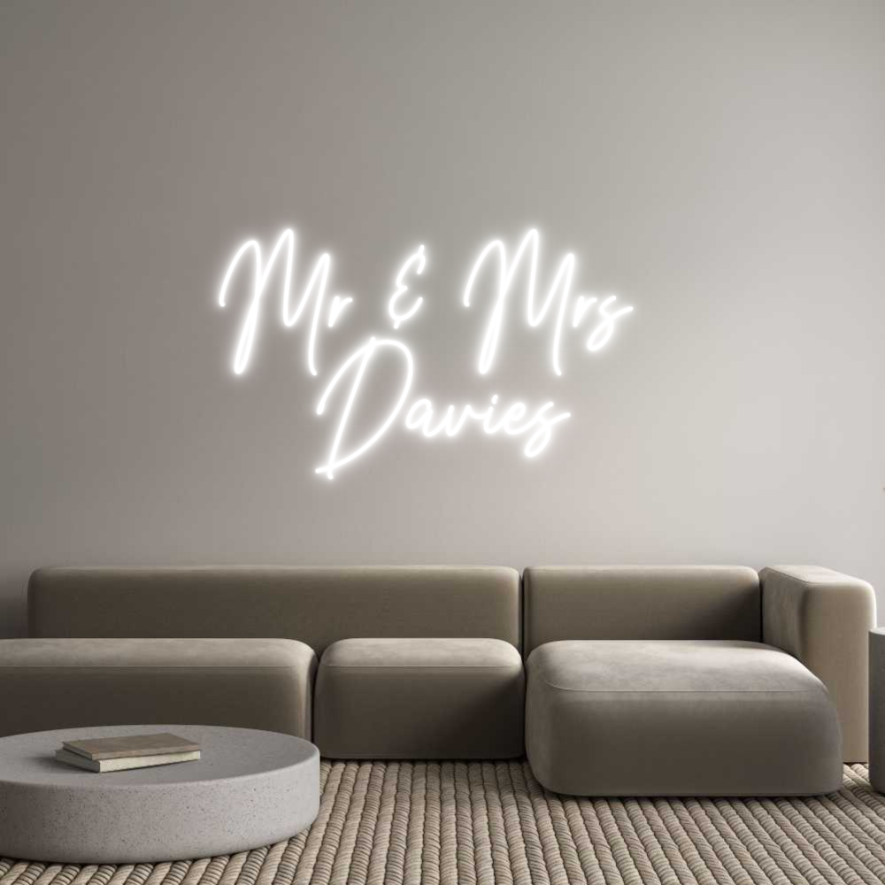 Custom Neon Text- Mr & Mrs 
Da...