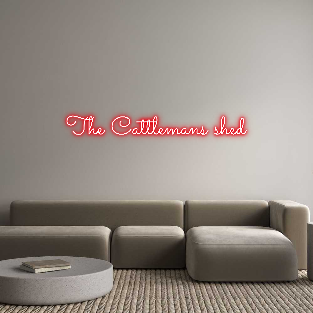 Custom Neon Text- The Cattleman...