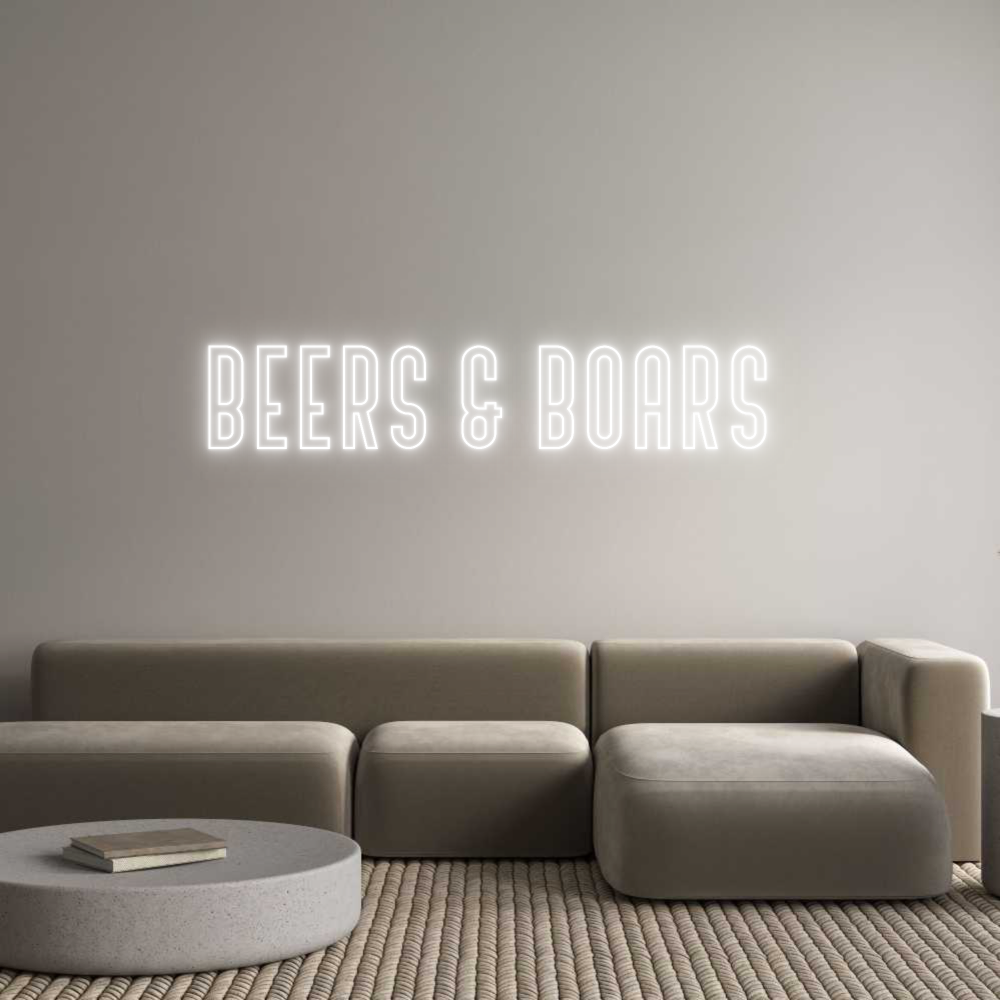 Custom Neon Text - Beers & boars