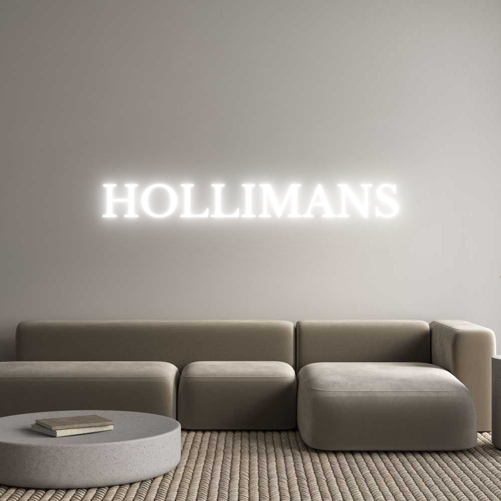 Custom Neon Text- HOLLIMANS