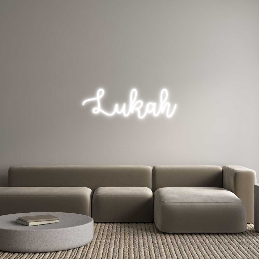 Custom Neon Text- Lukah