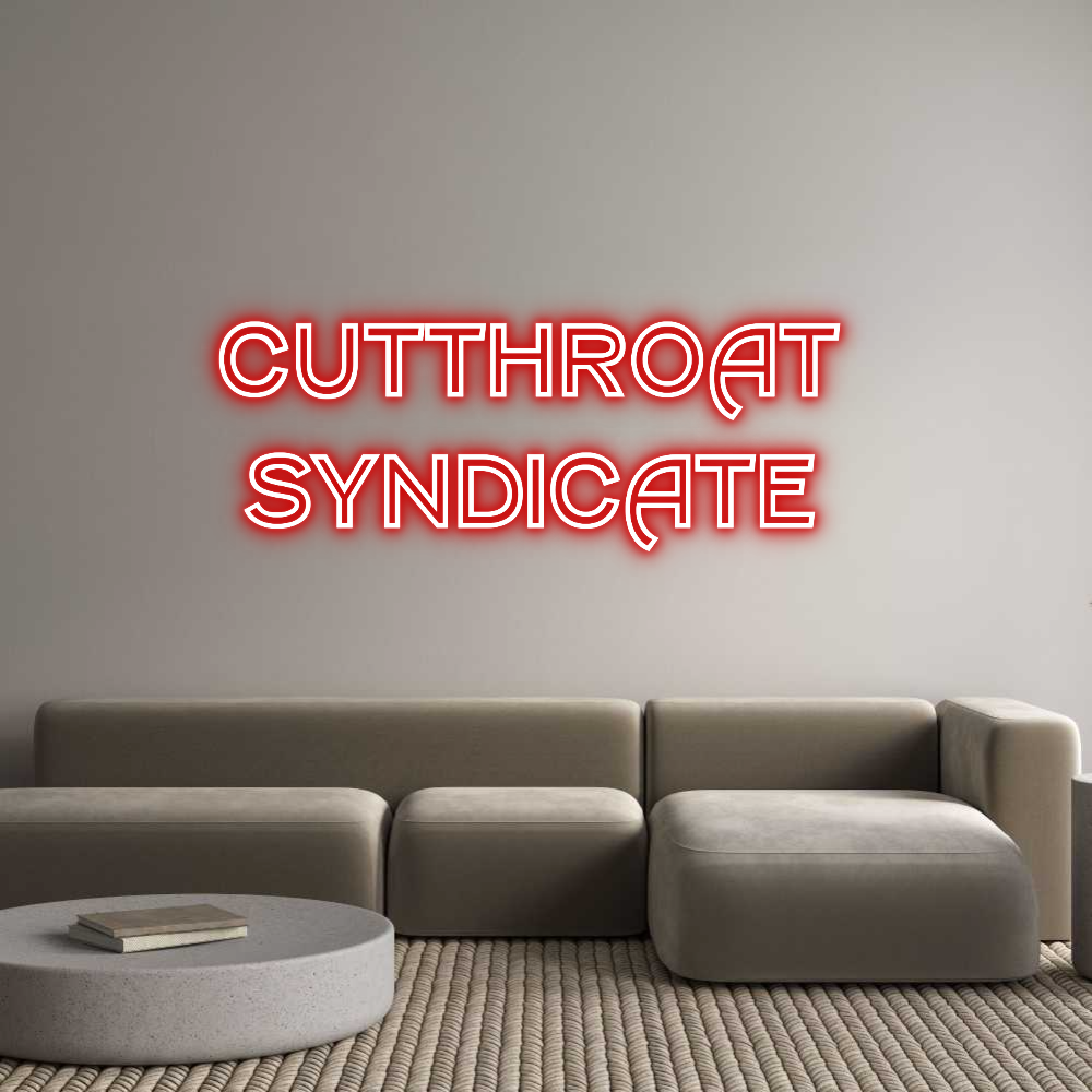 Custom Neon Text - CUTTHROAT 
S...