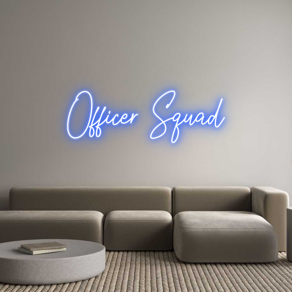 Custom Neon Text - Officer Squad