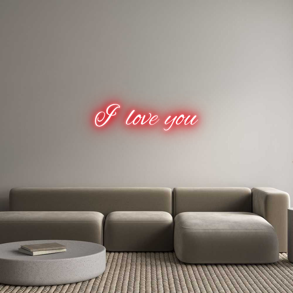 Custom Neon Text- I love you