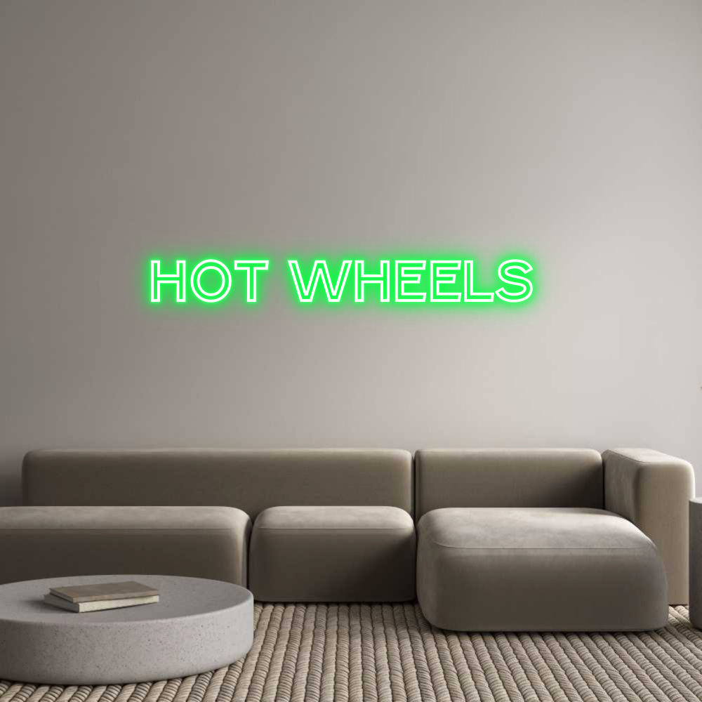 Custom Neon Text- Hot wheels