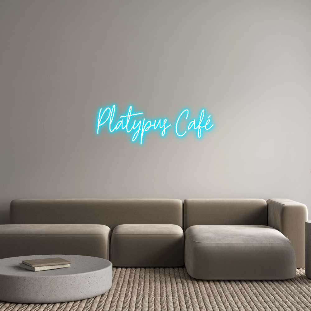 Custom Neon Text- Platypus Café