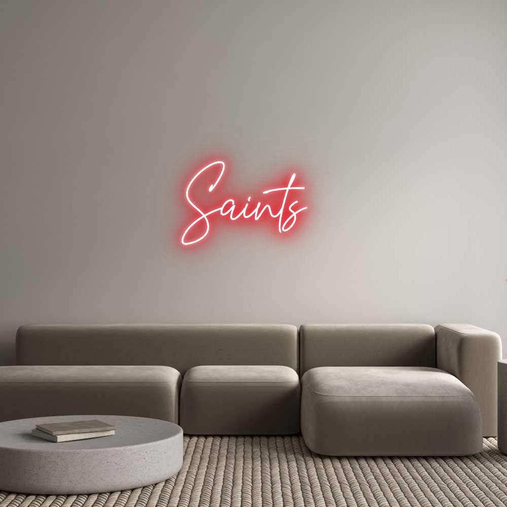 Custom Neon Text- Saints