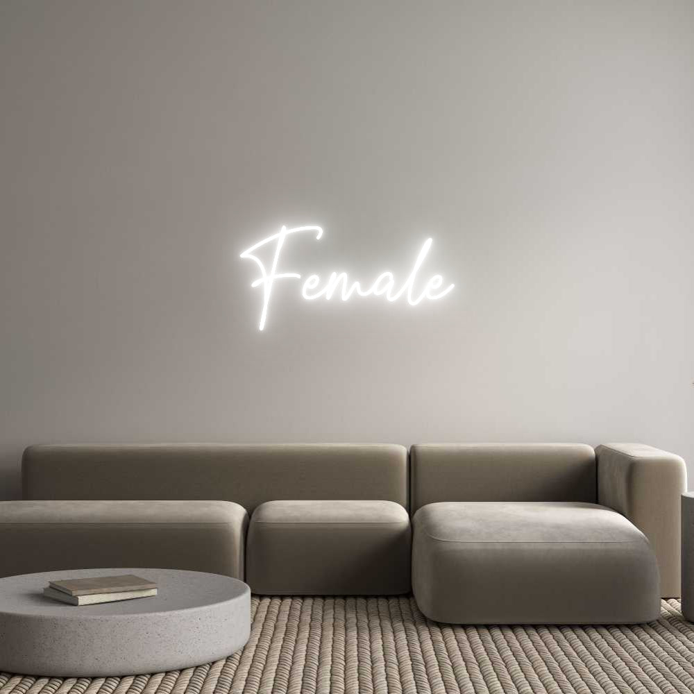 Custom Neon Text- Female