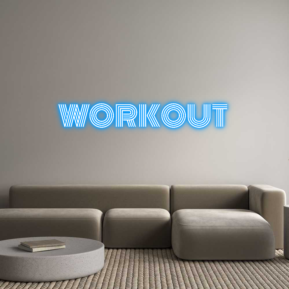 Custom Neon Text - WORKOUT