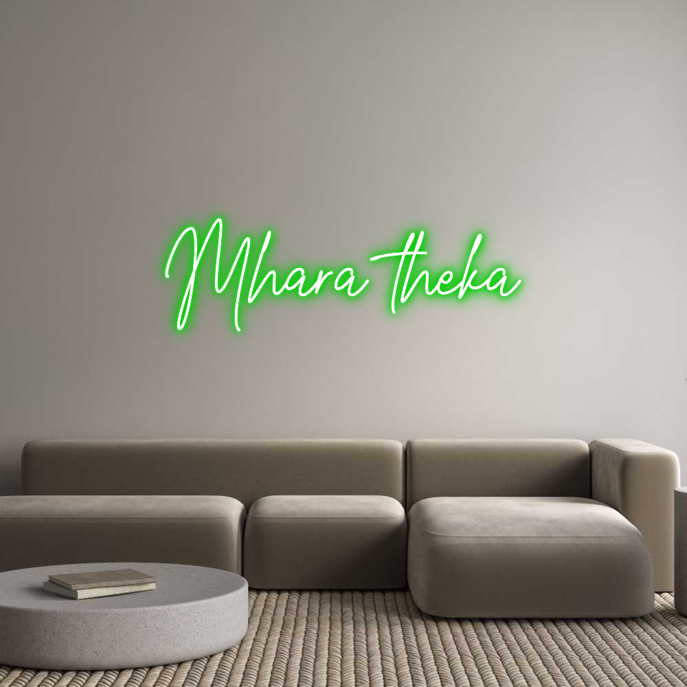 Custom Neon Text - Mhara theka