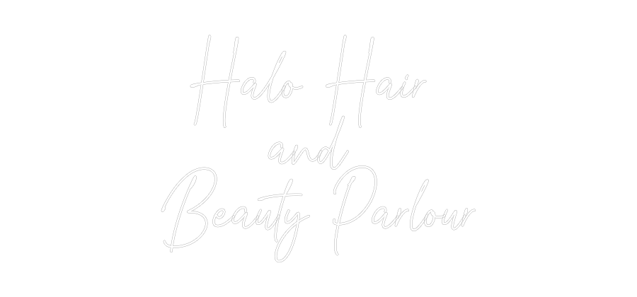 Custom Neon Text- Halo Hair 
a...