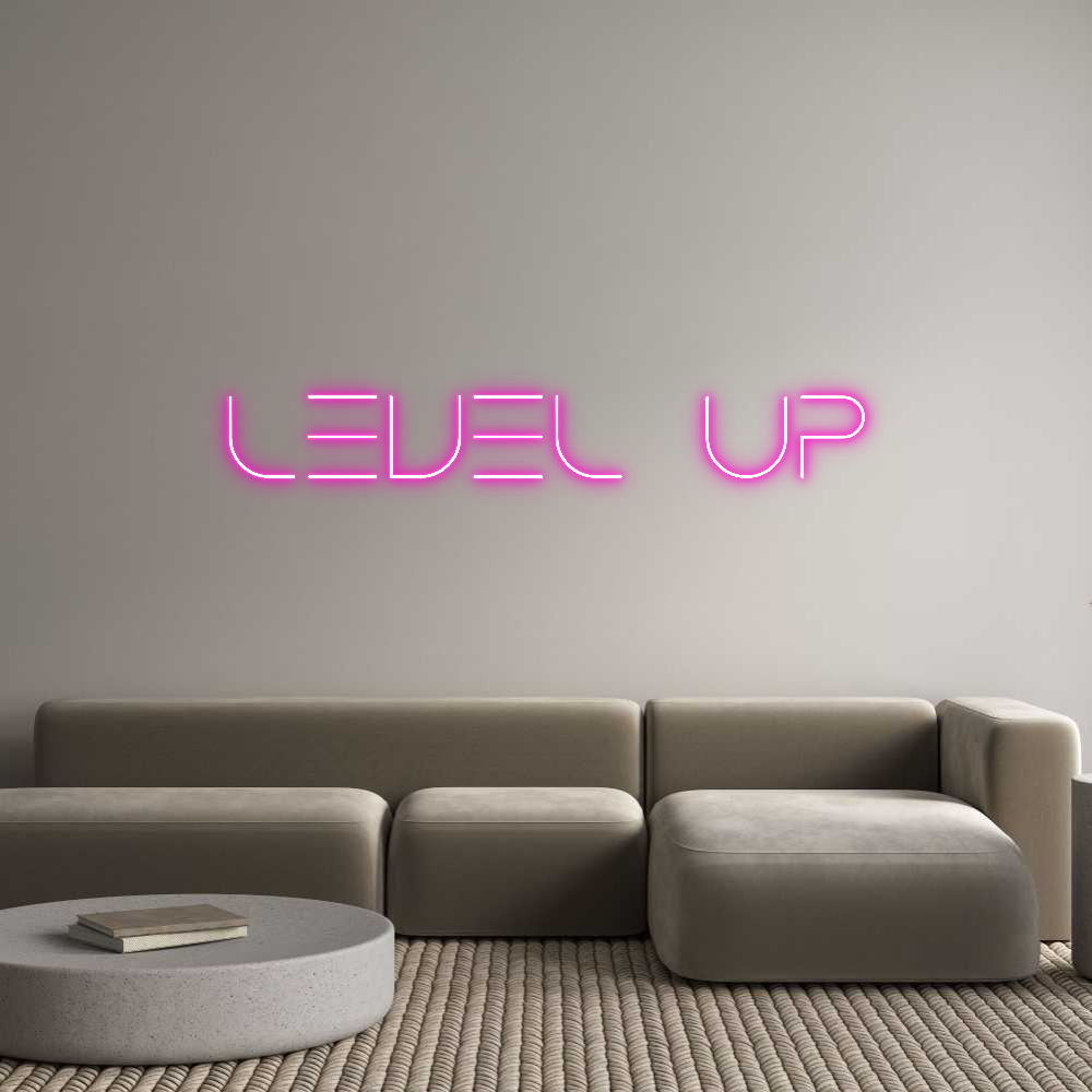 Custom Neon Text- Level Up