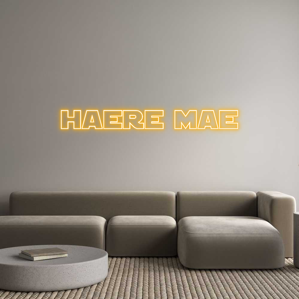 Custom Neon Text- Haere Mae