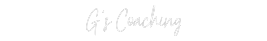 Custom Neon Text - G's Coaching