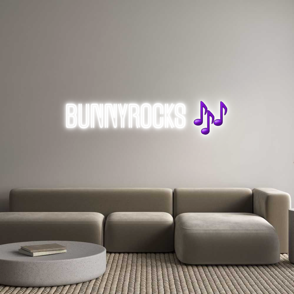 Custom Neon Text- Bunnyrocks 🎶