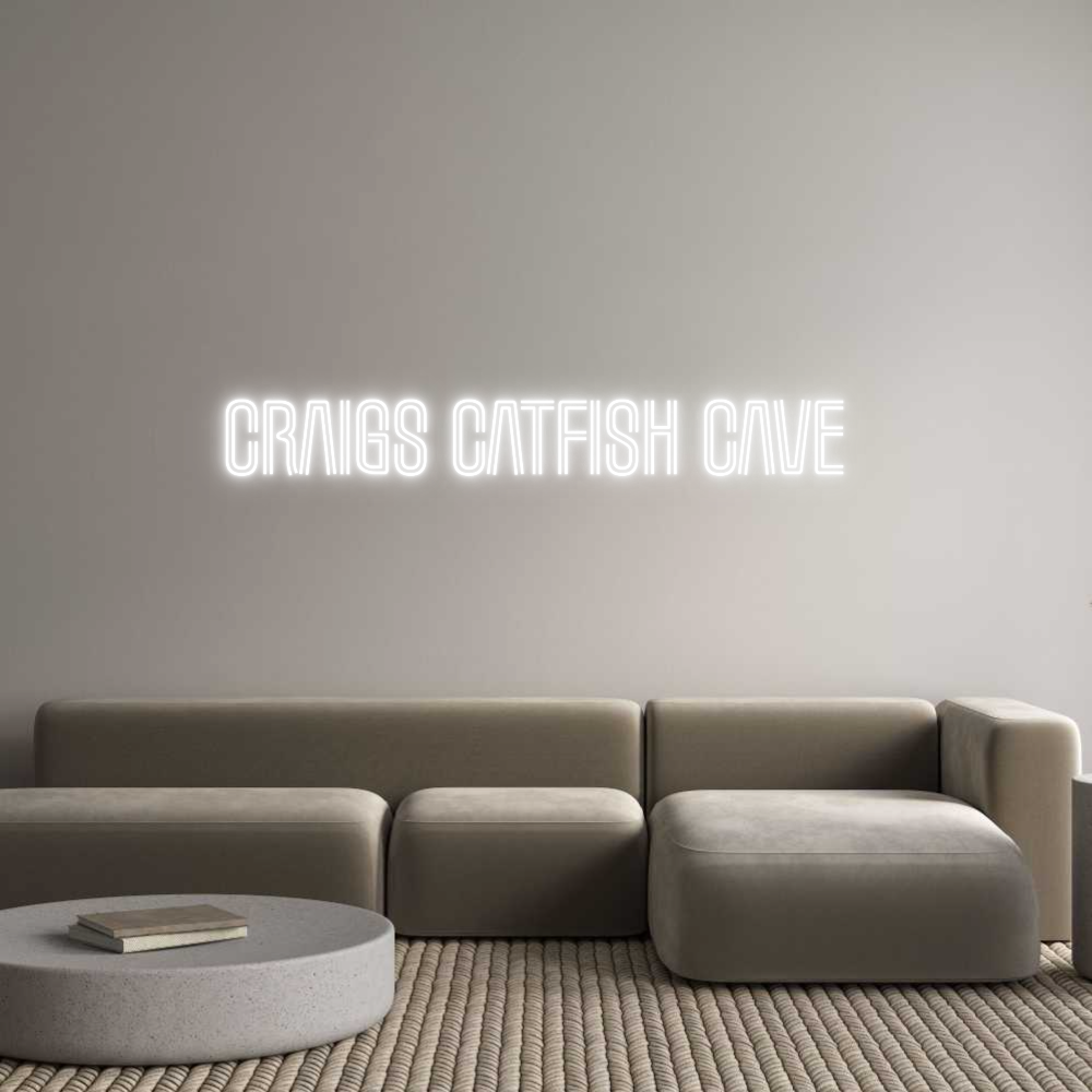 Custom Neon Text - Craigs catfis...