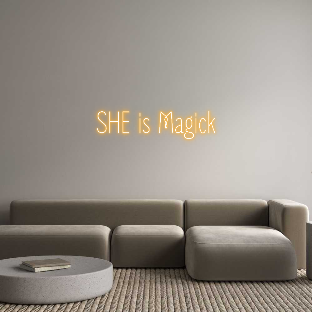 Custom Neon Text- SHE is Magick