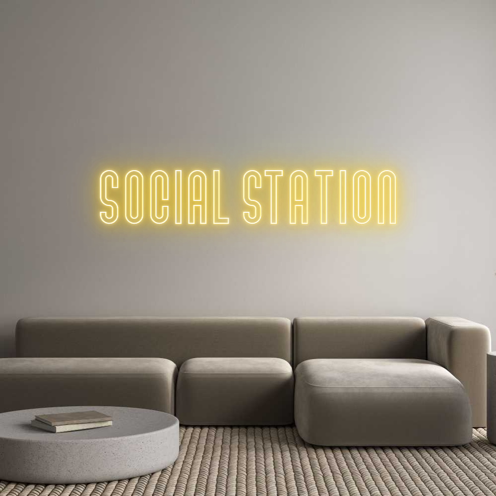 Custom Neon Text - Social Station