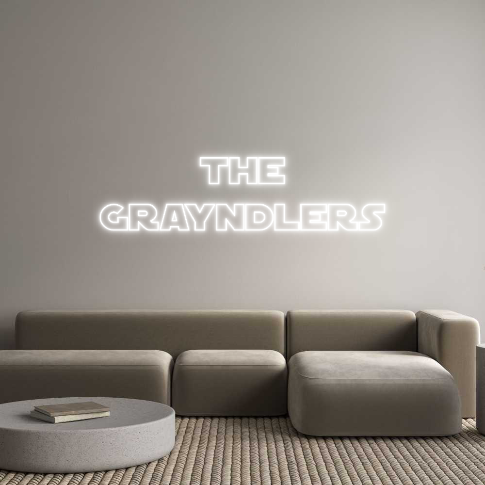 Custom Neon Text- The
Grayndlers