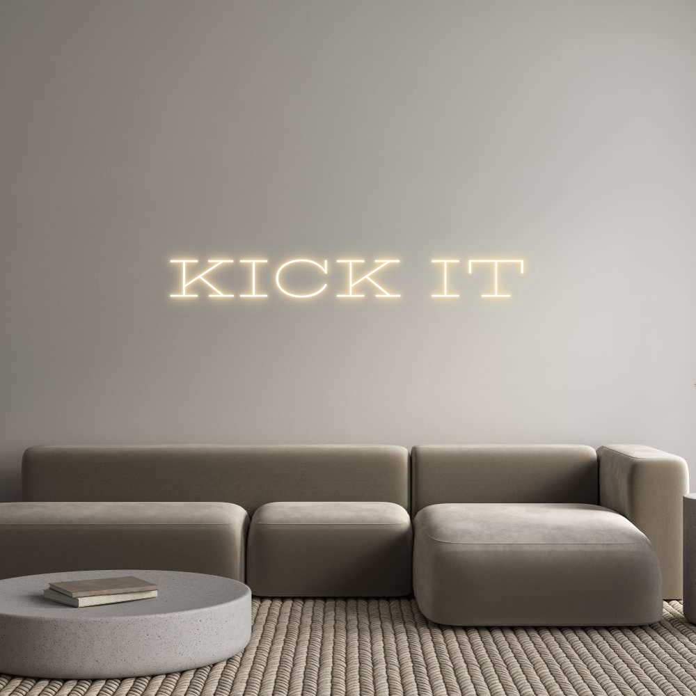 Custom Neon Text- KICK IT