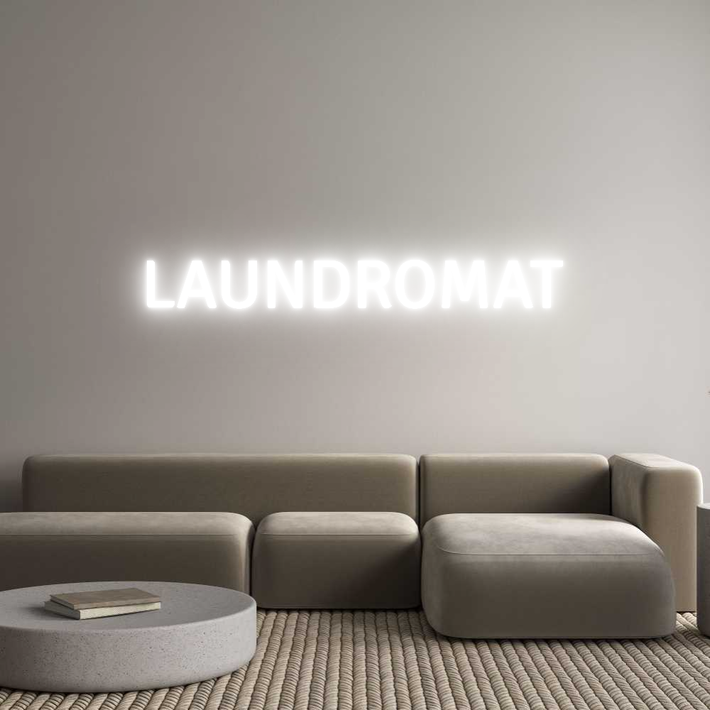 Custom Neon Text - LAUNDROMAT