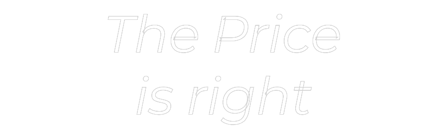 Custom Neon Text- The Price
is...