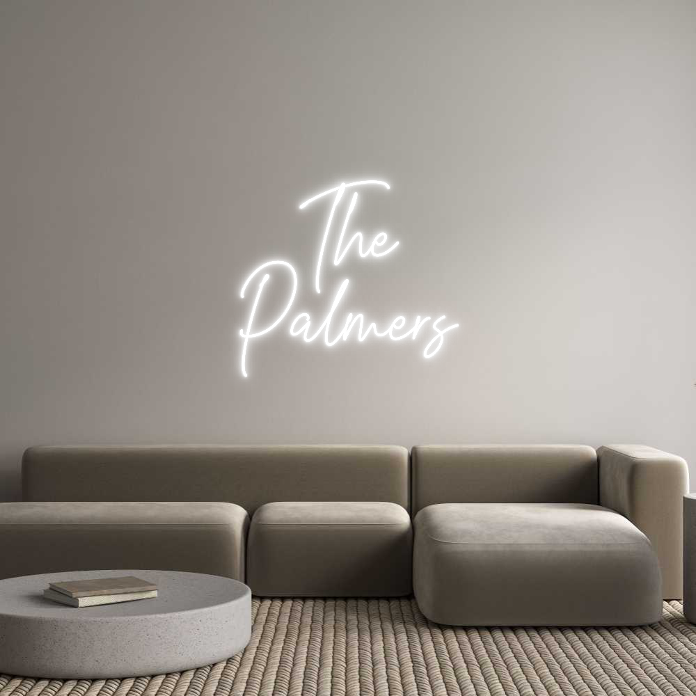 Custom Neon Text - The
Palmers