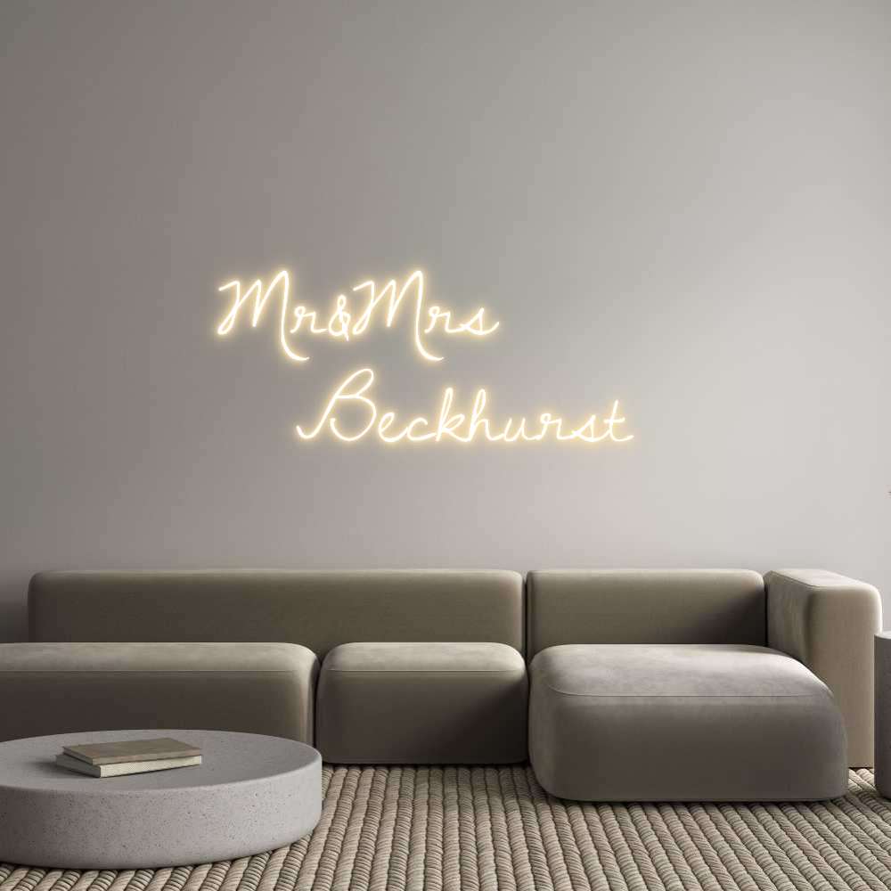 Custom Neon Text- Mr&Mrs
  Bec...