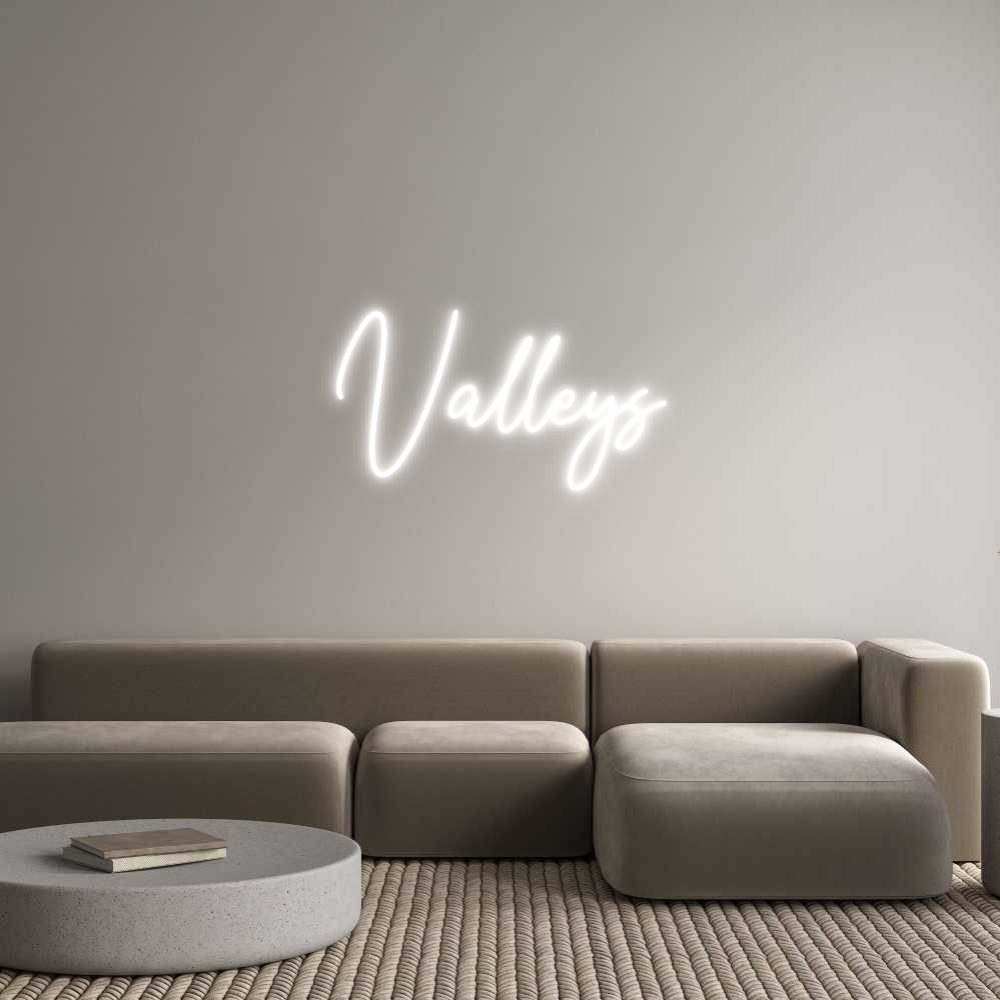 Custom Neon Text - Valleys