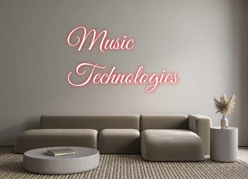 Custom Neon Text- Music
Techno...