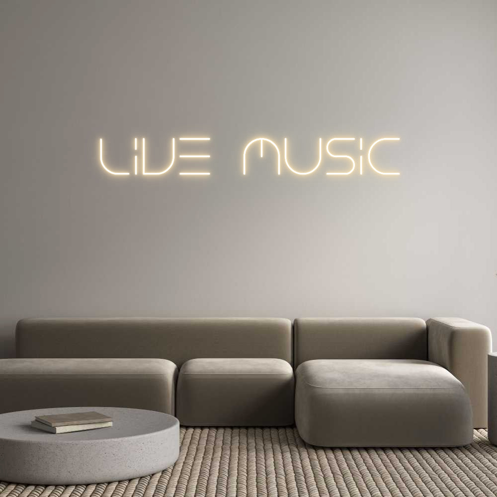 Custom Neon Text- Live music